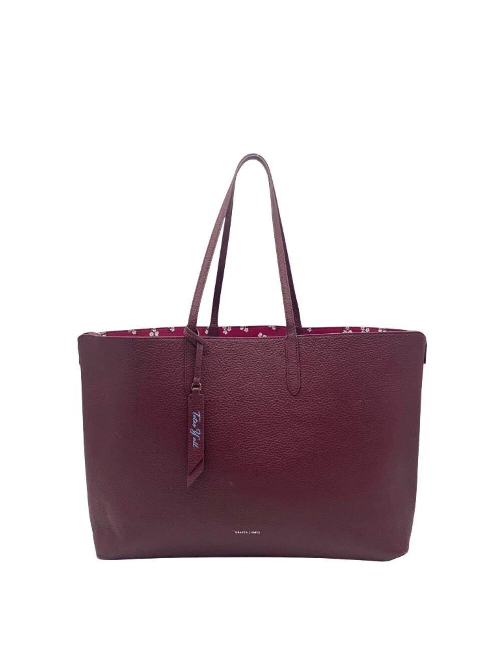 Draper James Wine Large Reversible Tote Bag and Pouch